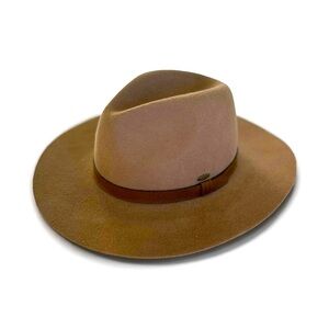 C.C Tan Wool Fedora Hat O/S